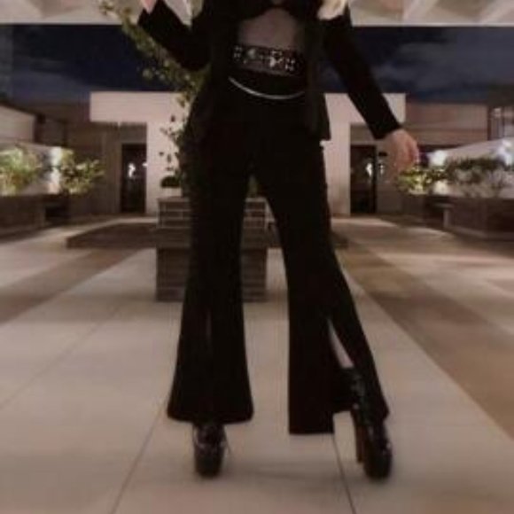 Slit hem flared bootcut dress pants - Picture 9 of 12